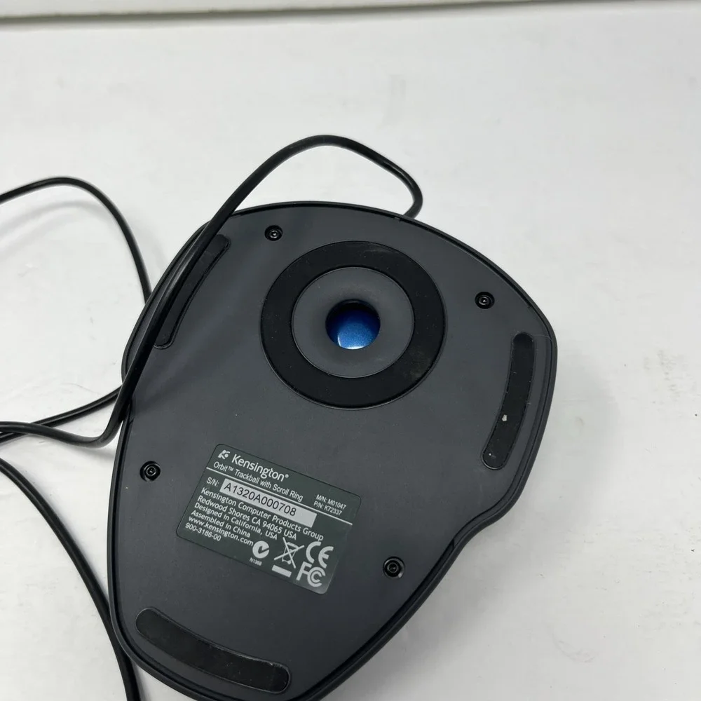 Kensington Orbit Trackball With Scroll Ring K72337 Wired